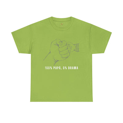 100 Percent Papá 0 Percent Drama Shirt | Funny Spanish Dad Tee | Fathers Day Gift for Dad| Cool Latino Dad Shirt | Parent Humor Graphic Tee