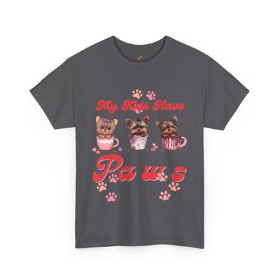 Dog Lover Unisex Tee, Animal Parent Tshirt, My Kids Have Paws Shirt, Cute Puppy Graphic Tee, Pet Owner Gift, Casual Dog Mom Dad Top - NOTALIFY