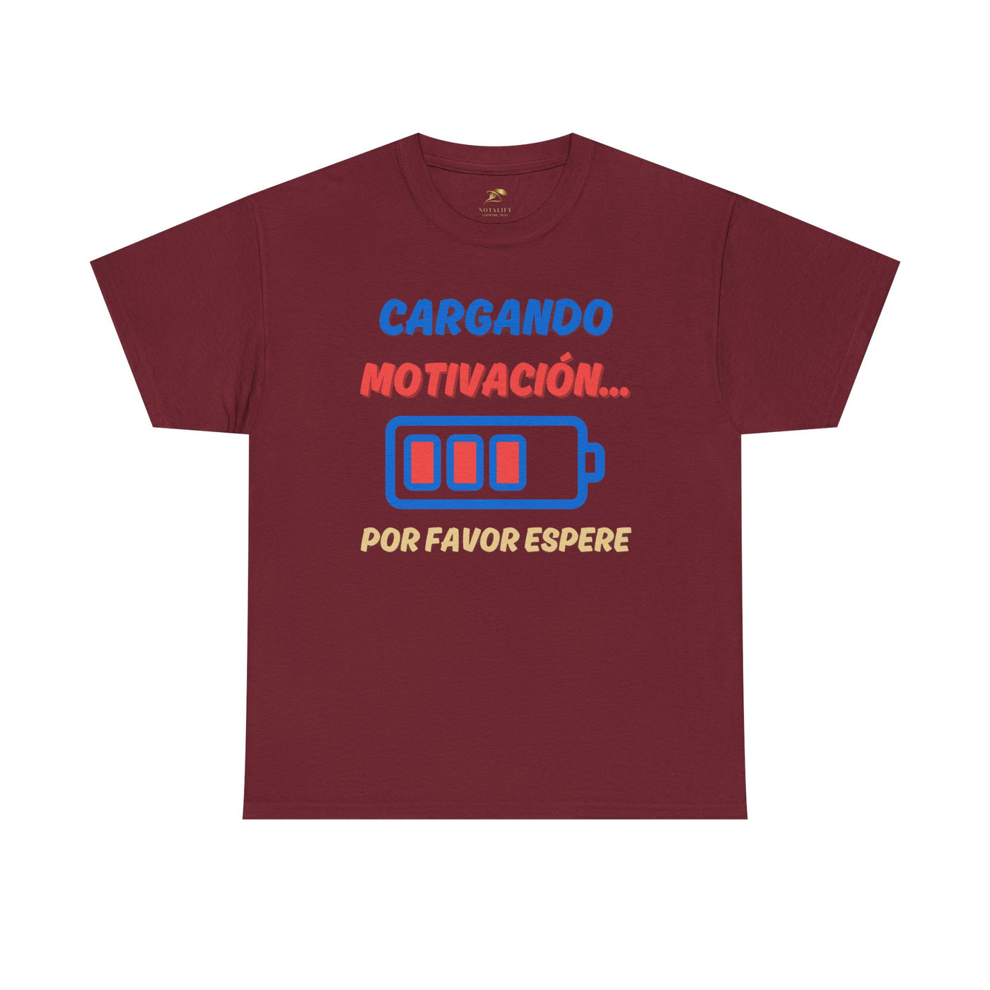 Cargando Motivación, Por Favor Espere Spanish Funny Tee | Loading Motivation Tee | Battery Graphic Shirt | Motivational Quote | Unisex Gift