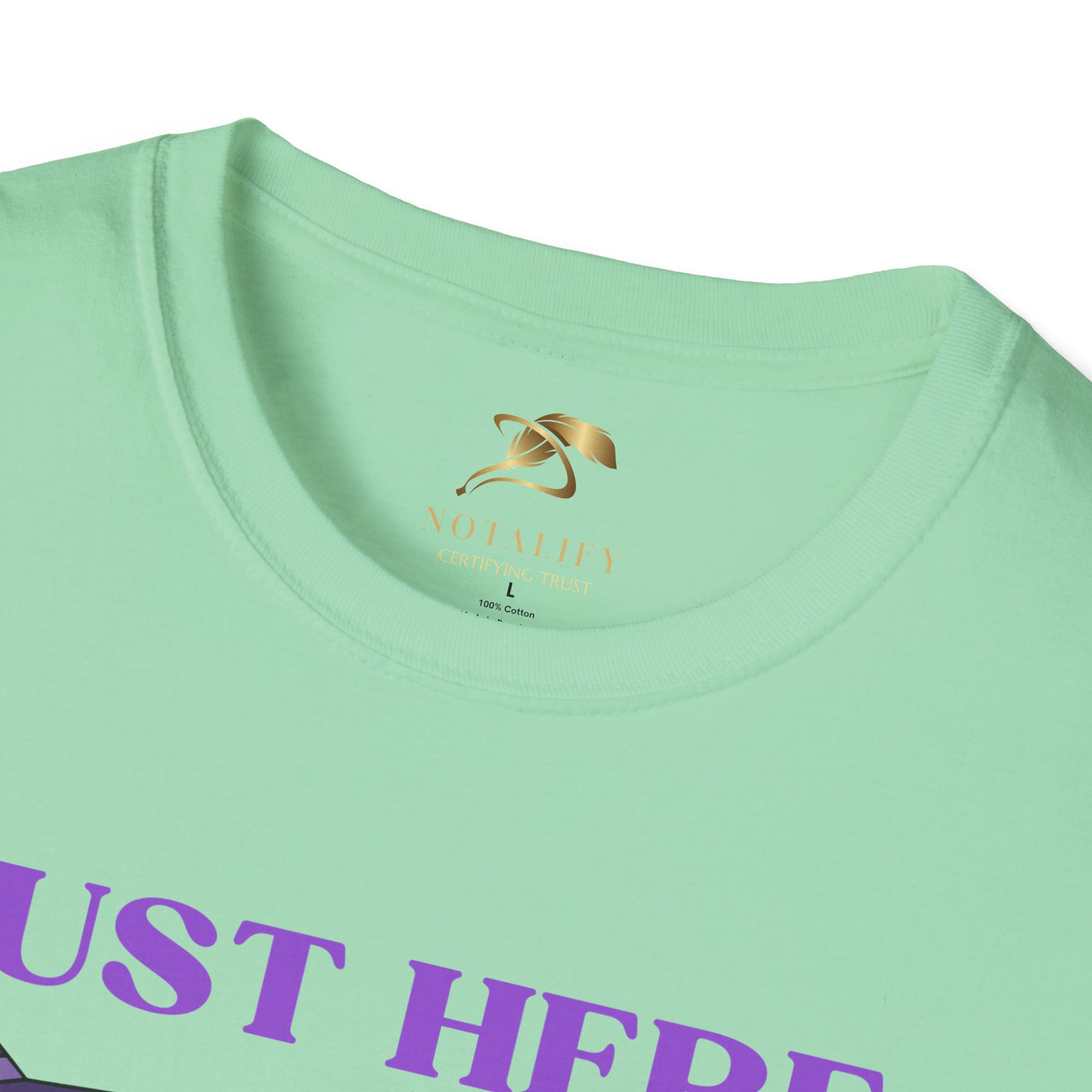 NOTALIFY Just Here for the Boo Dog Halloween TEE | Cute Puppy Costume | Soft Cotton | Fun Fall Outfit for Kids & Adults