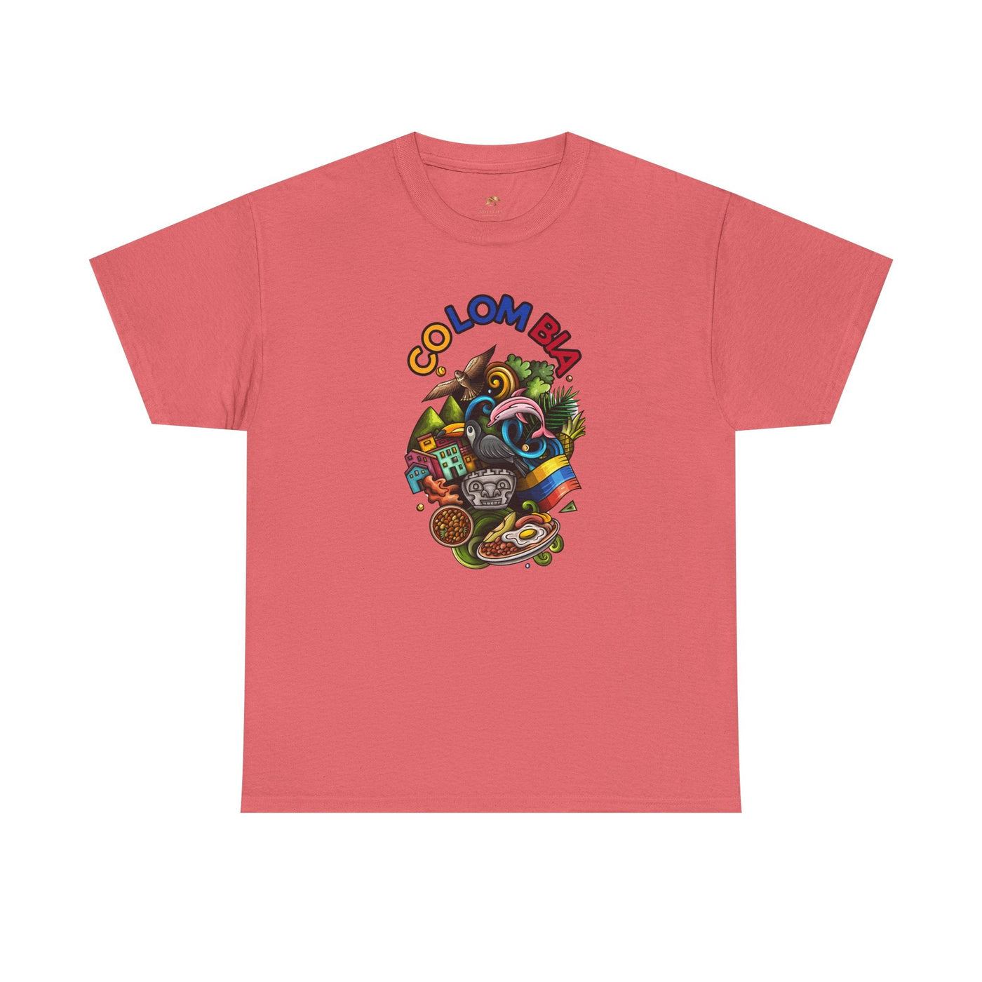 Colorful Unisex Heavy Cotton Tee with Joyful Message, Fun T-Shirt, Cas