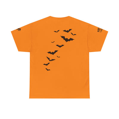 NOTALIFY Halloween Just Here for the Boo Graphic Tee, Spooky T-Shirt, Fun Fall Apparel, Unisex Halloween Tee, Gnome & Bats