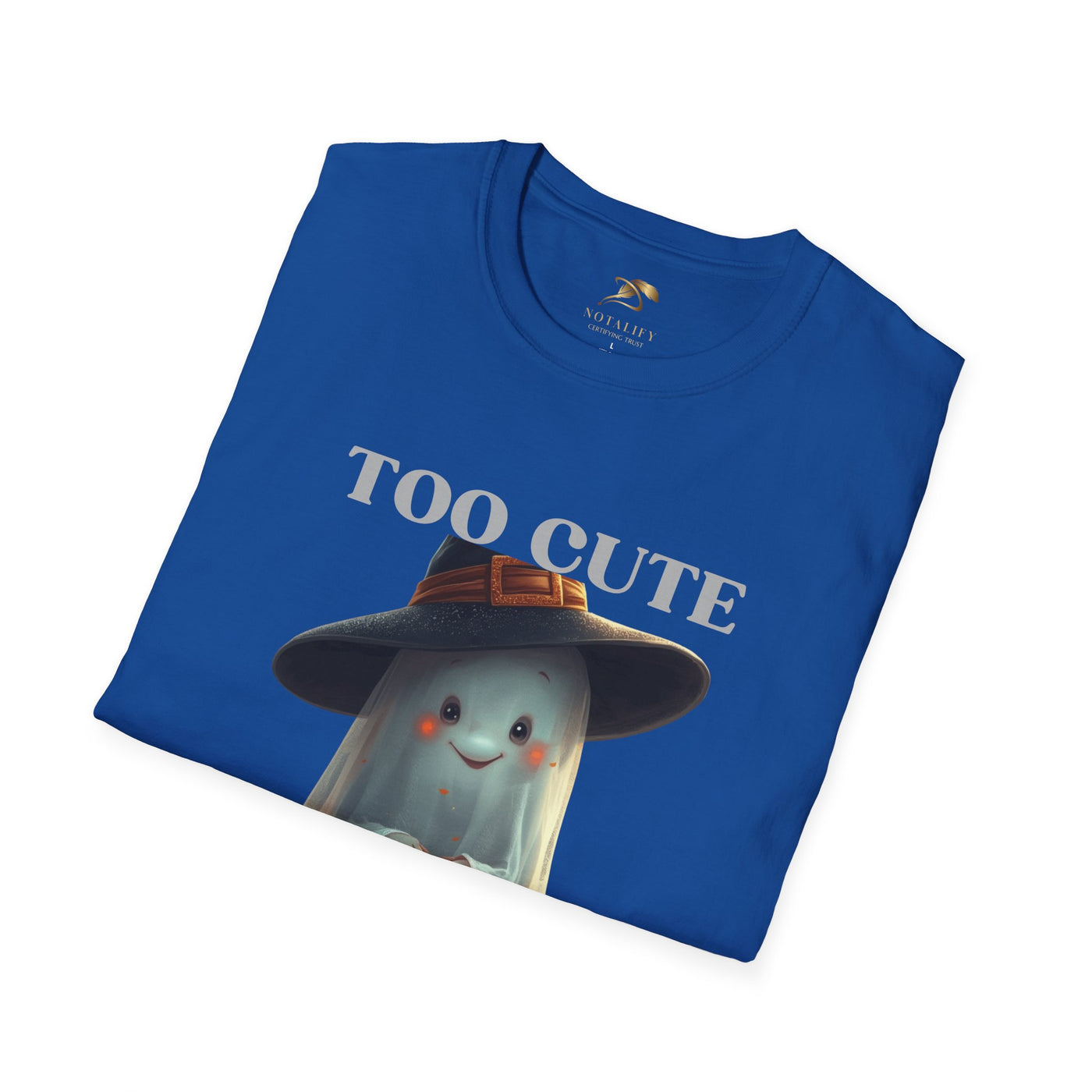 NOTALIFY Too Cute to Spook Halloween Ghost TEE | Adorable Pumpkin Lantern Tee | Cotton Short Sleeve | Fall Outfit for Kids
