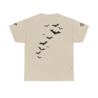 NOTALIFY Halloween Just Here for the Boo Graphic Tee, Spooky T-Shirt, Fun Fall Apparel, Unisex Halloween Tee, Gnome & Bats