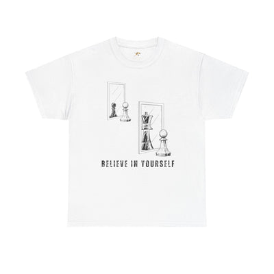 Believe in Yourself. Chess Pawn to King Reflection Tee | Inspirational Self-Esteem Tee | Motivational Shirt | Growth Mindset Gift | Unisex