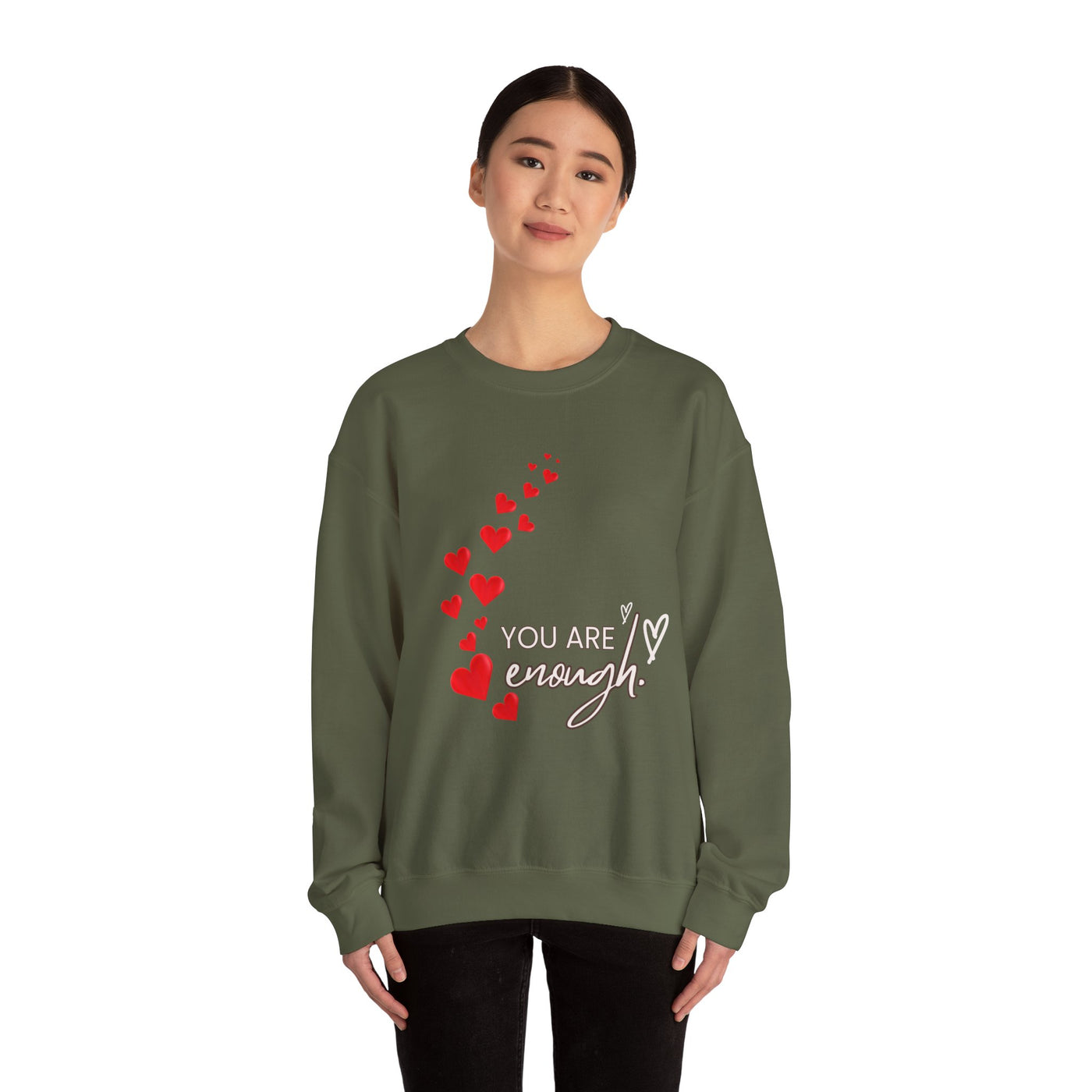 You are Enough- Hearts- Love- Unisex Sweatshirt-Gift for Him-Her-Ultim