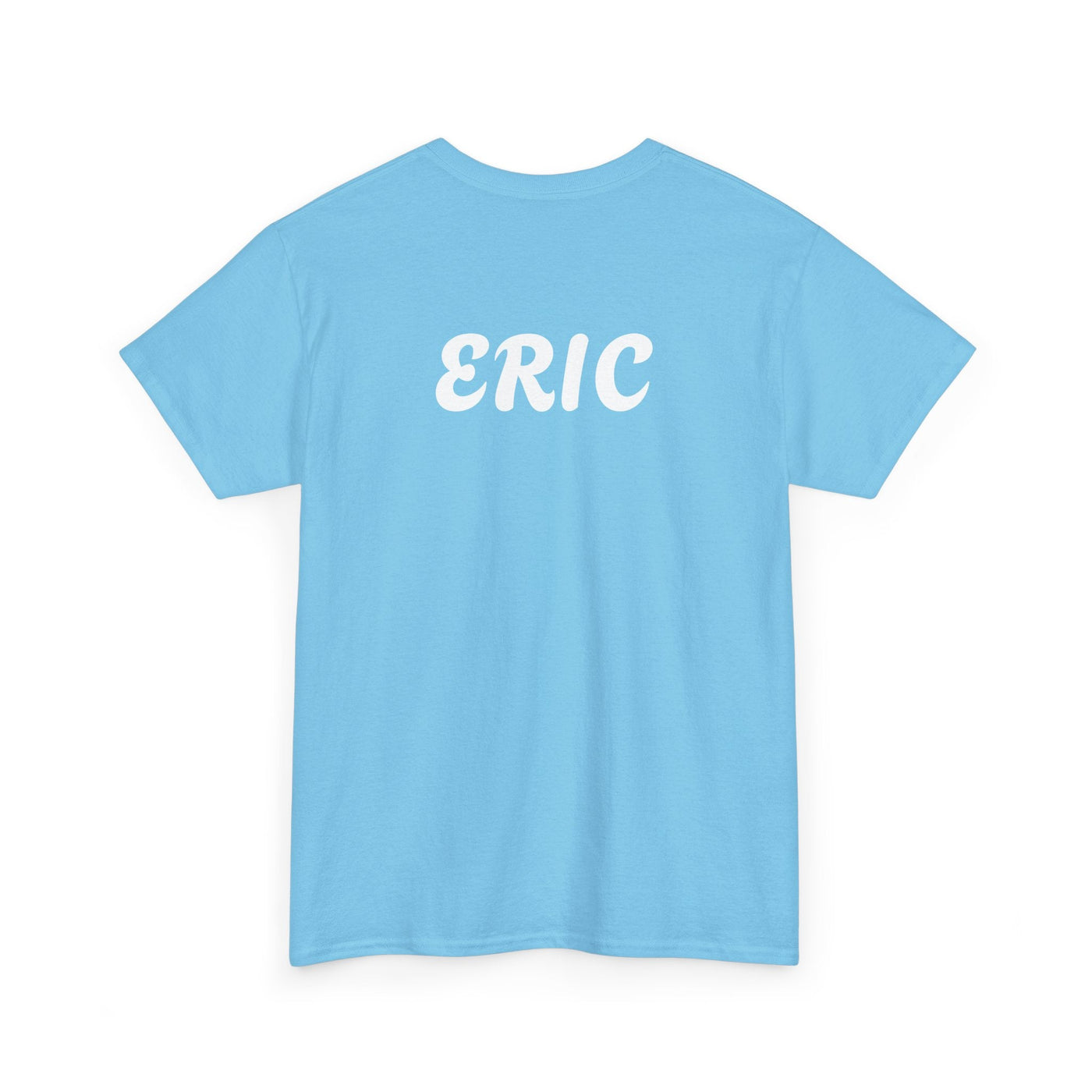 Unique "Be The Only One" barcode t-shirt in blue with a minimalist design