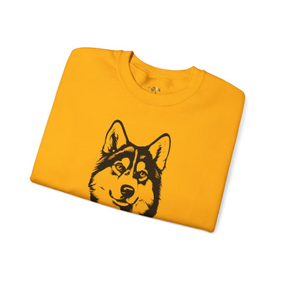 Husky Lover Sweatshirt, Pet's Name Personalized Gift Idea, Husky Dog Owner Apparel, Custom Dog Paw Print Jumper, Comfy Crewneck - NOTALIFY