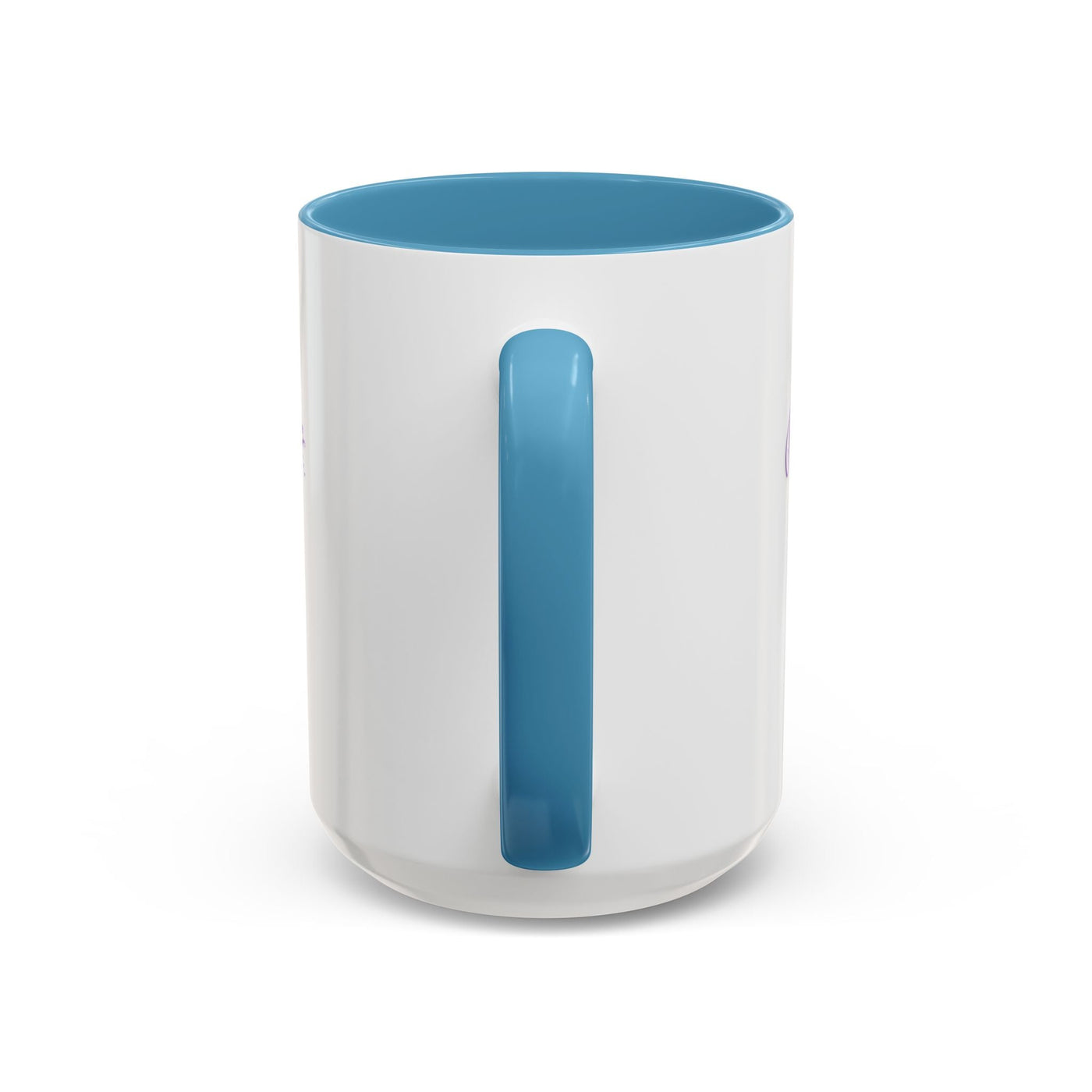 Inspirational Butterfly Coffee Mug with blue accent handle, white ceramic, glossy finish.