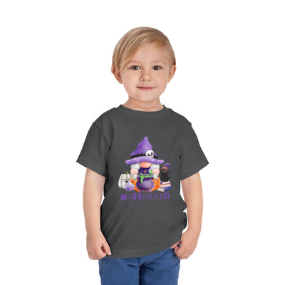 NOTALIFY Halloween Gnome Toddler TEE 1| Cute Fall Tee with Pumpkin | Soft Cotton Short Sleeve | Spooky Autumn Outfit for Kids