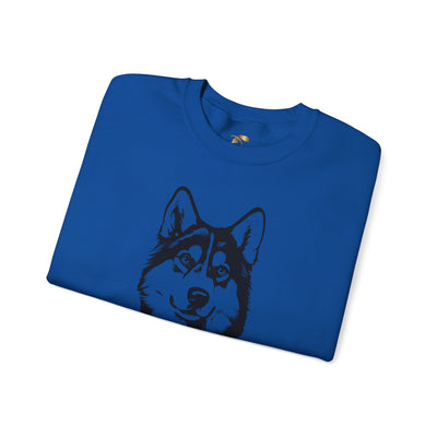 Husky Lover Sweatshirt, Pet's Name Personalized Gift Idea, Husky Dog Owner Apparel, Custom Dog Paw Print Jumper, Comfy Crewneck - NOTALIFY
