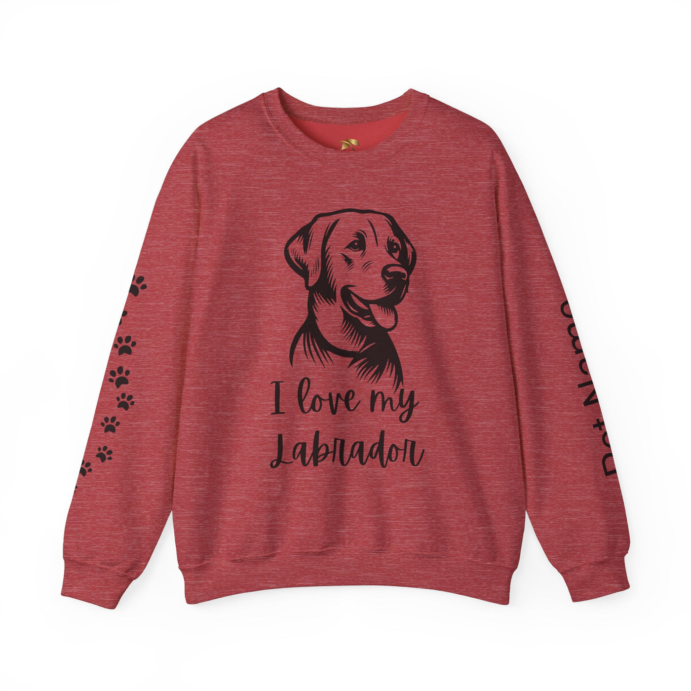 Labrador Lover Sweatshirt, Pet's Name Personalized, Labrador Dog Owner Apparel, Custom Dog Paw Print Jumper, Comfy Crewneck - NOTALIFY