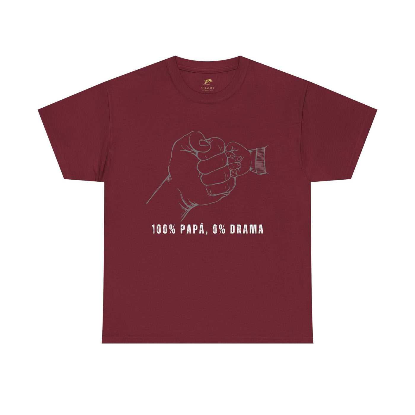100 Percent Papá 0 Percent Drama Shirt | Funny Spanish Dad Tee | Fathers Day Gift for Dad| Cool Latino Dad Shirt | Parent Humor Graphic Tee