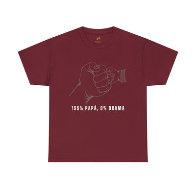 100 Percent Papá 0 Percent Drama Shirt | Funny Spanish Dad Tee | Fathers Day Gift for Dad| Cool Latino Dad Shirt | Parent Humor Graphic Tee