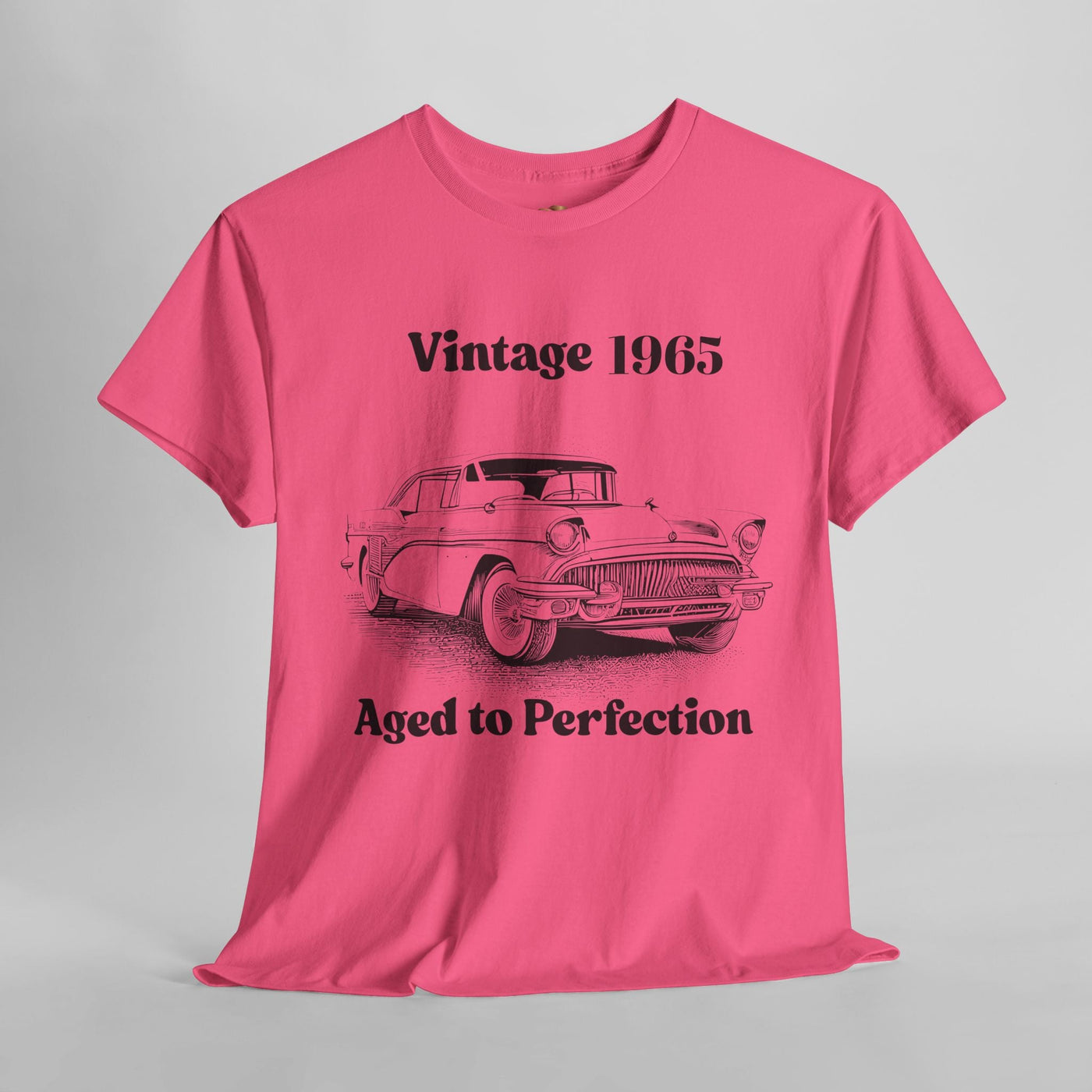Vintage Aged to Perfection classic car t-shirt in retro style, perfect birthday gift for car lovers and enthusiasts.