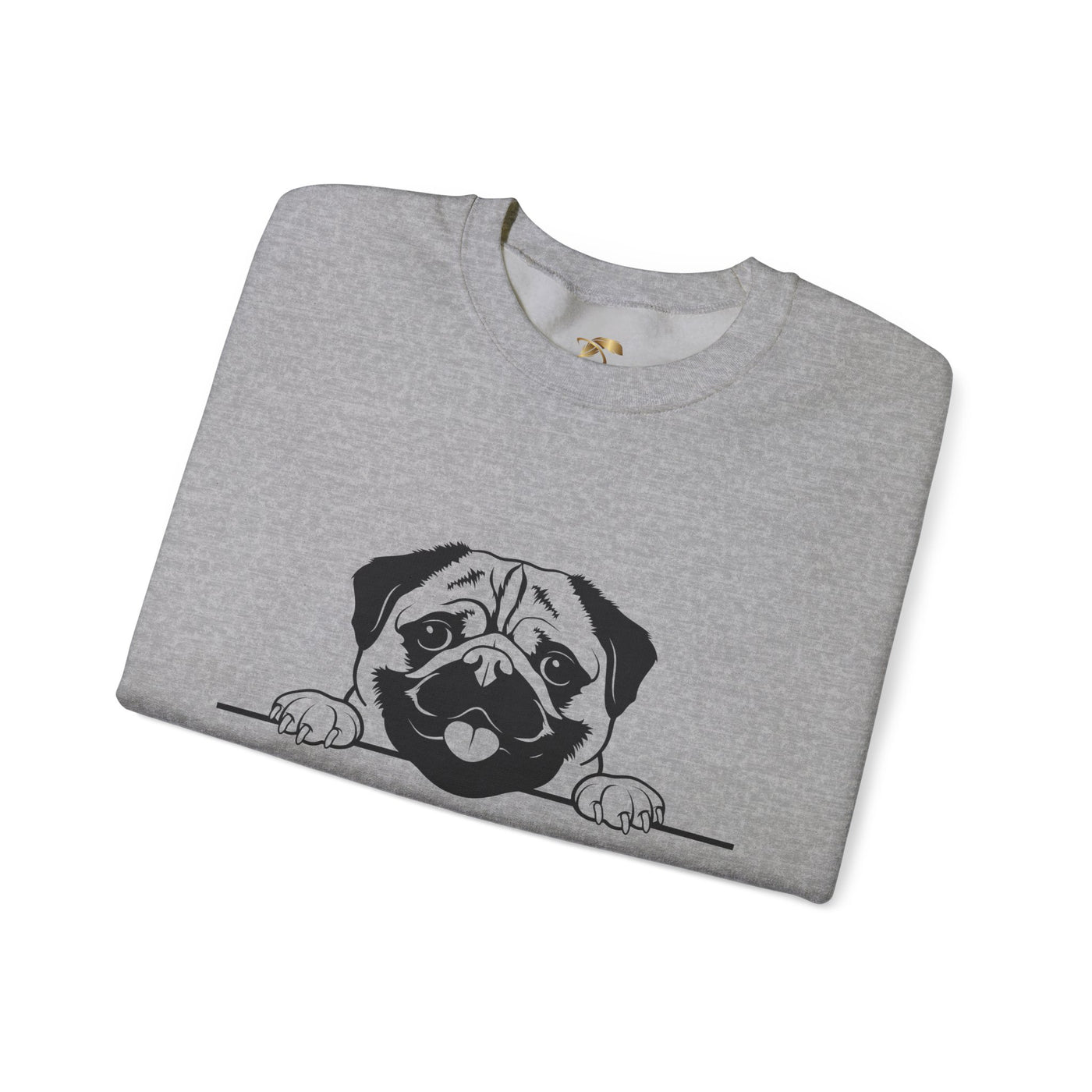 Pug Dog Lover Sweatshirt, Pet's Name Personalized Gift Idea, Pug Dog Owner Apparel, Custom Dog Paw Print Jumper, Comfy Crewneck - NOTALIFY