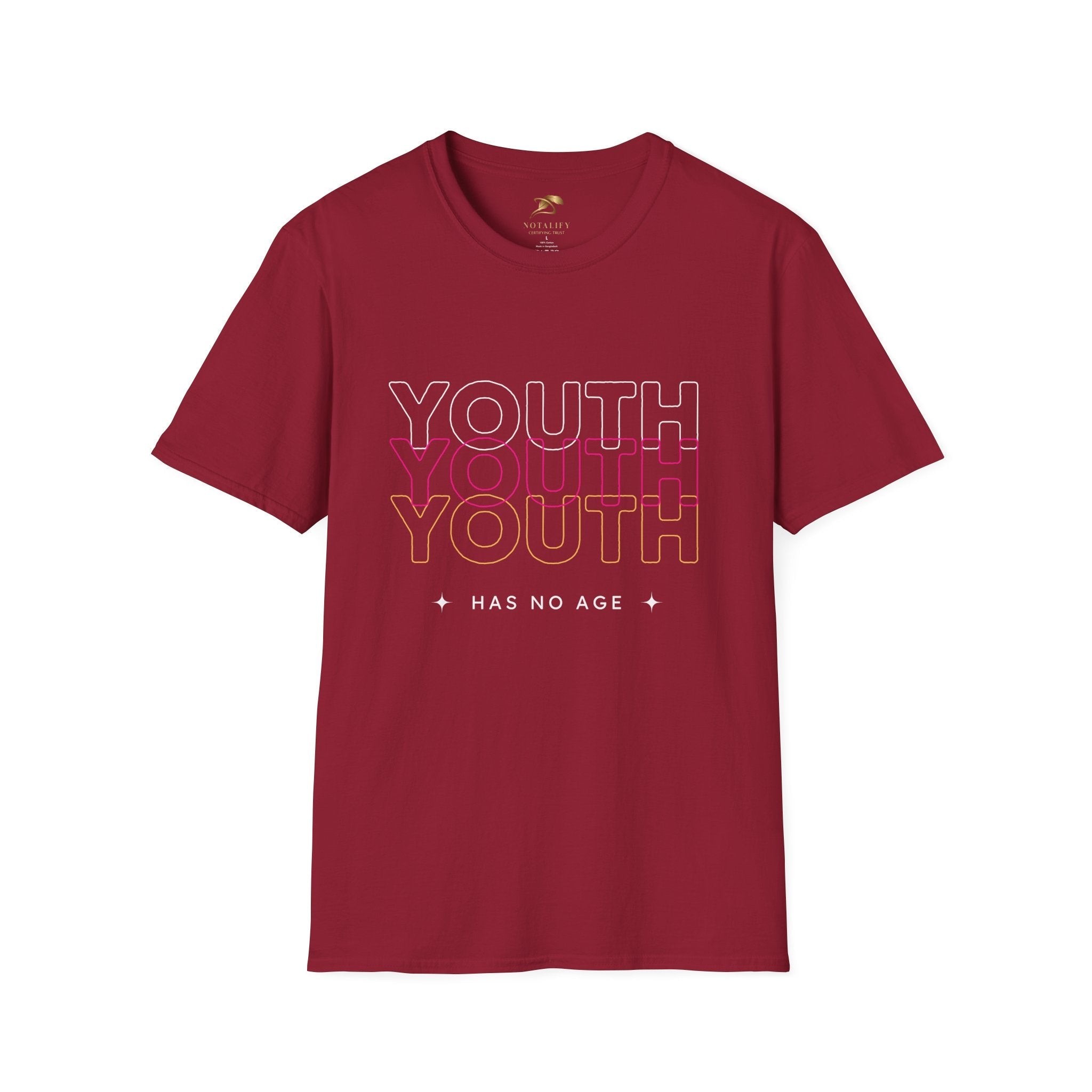 Youth Day Unisex Softstyle T-Shirt in maroon with 