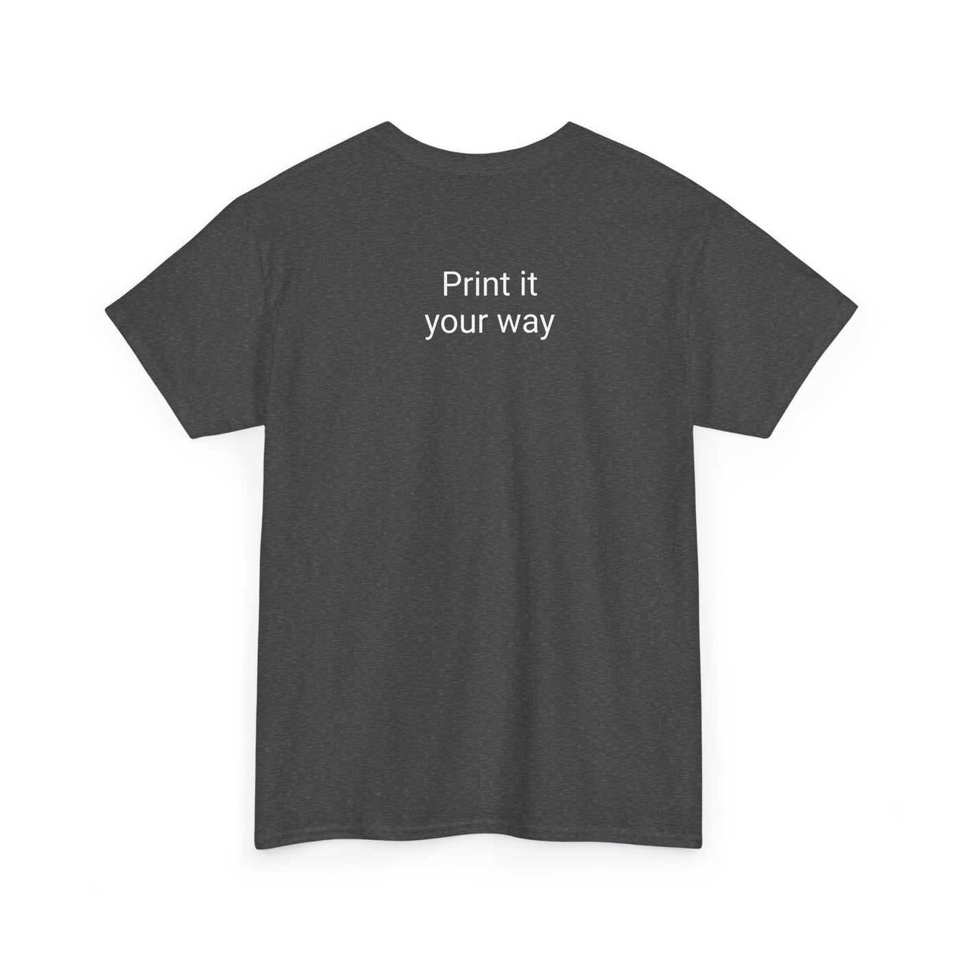 Expresso Yourself coffee T-shirt featuring steaming cup, fuel gauge design, and espresso pun; unisex fit in dark grey.