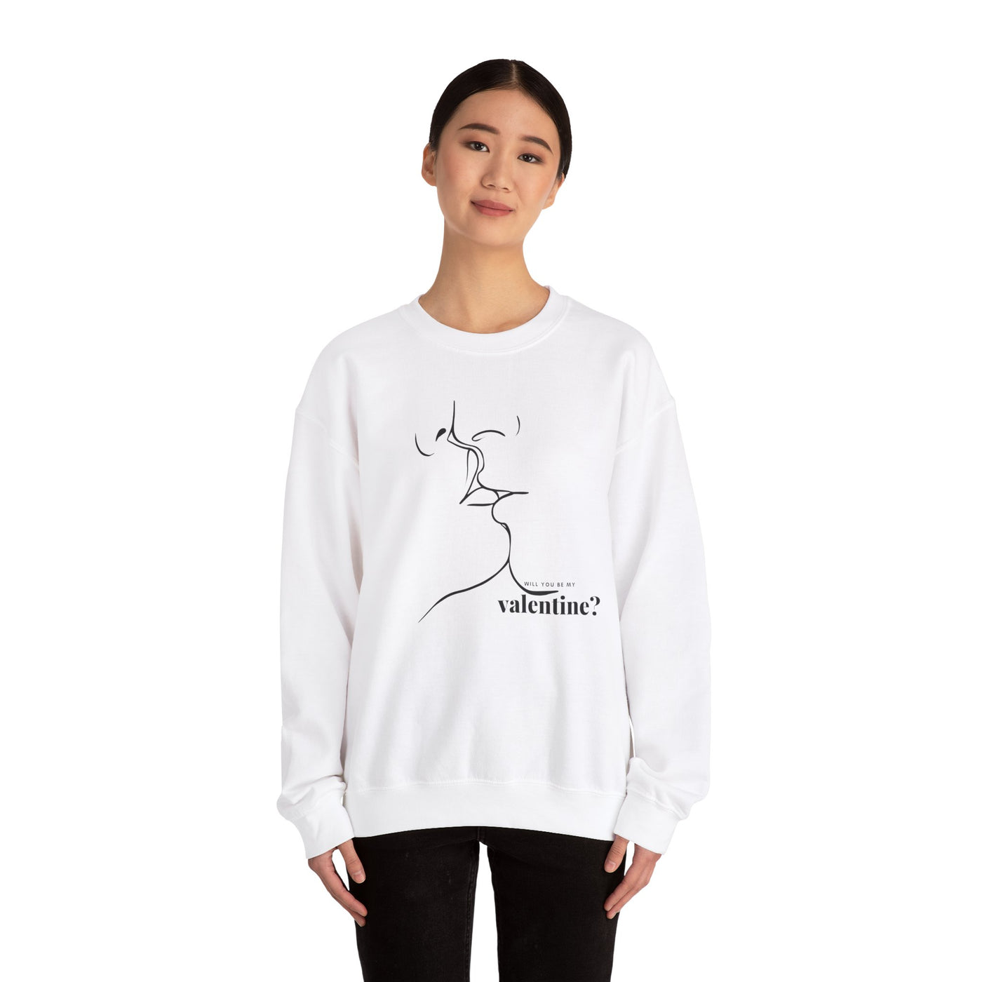 Valentines Couples KISSING Unisex Sweatshirt, Heart Fixed Enamorados, Sexy Romantic Gift, Will you be my VALENTINES, Valentines Day - NOTALIFY