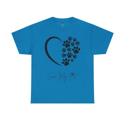 Pet Lover Unisex Heavy Cotton Tee, Love My Pet Shirt, Dog Cat Owner Gift, Animal Lover Apparel, Pet Tee - NOTALIFY