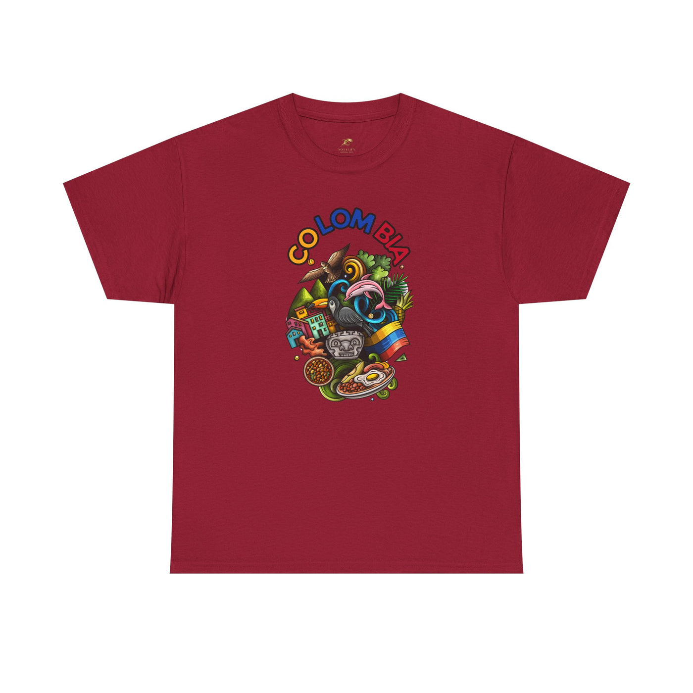 Colorful Unisex Heavy Cotton Tee with Joyful Message, Fun T-Shirt, Cas