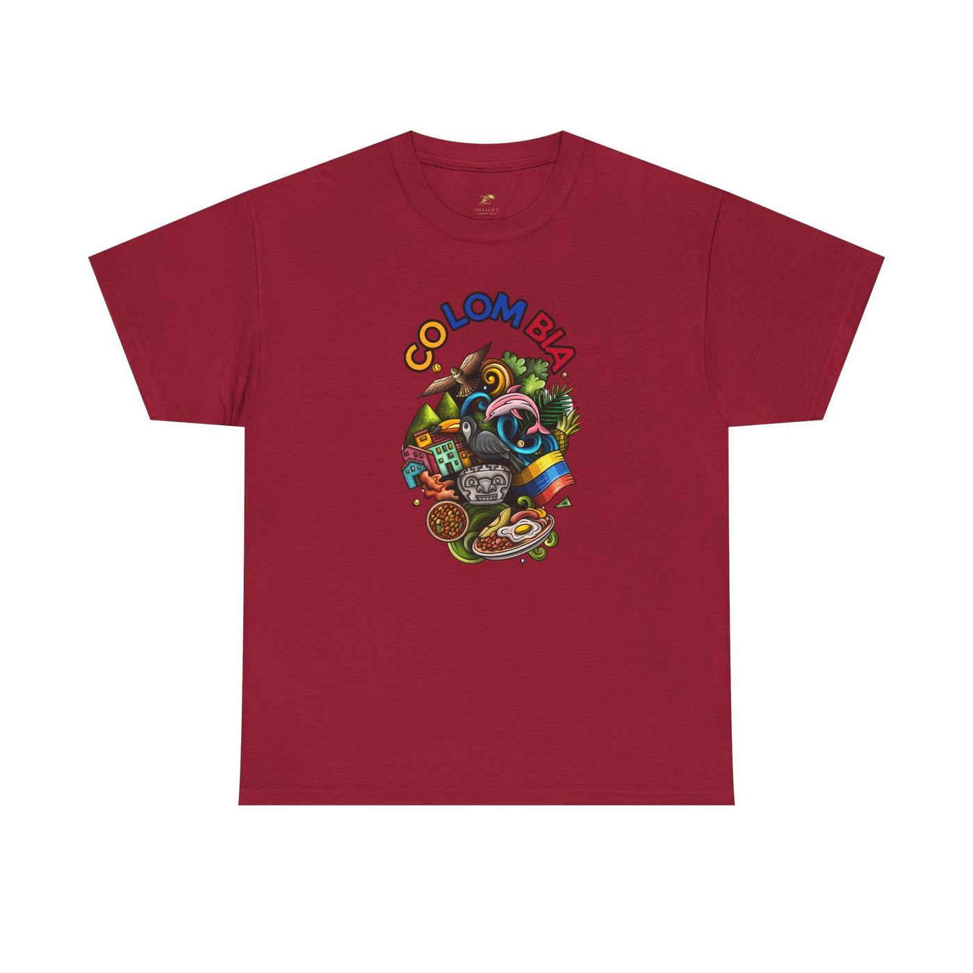Colorful Unisex Heavy Cotton Tee with Joyful Message, Fun T-Shirt, Cas