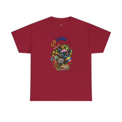 Colorful Unisex Heavy Cotton Tee with Joyful Message, Fun T-Shirt, Cas