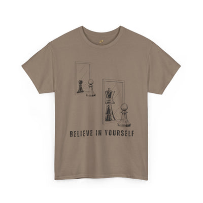 Believe in Yourself. Chess Pawn to King Reflection Tee | Inspirational Self-Esteem Tee | Motivational Shirt | Growth Mindset Gift | Unisex