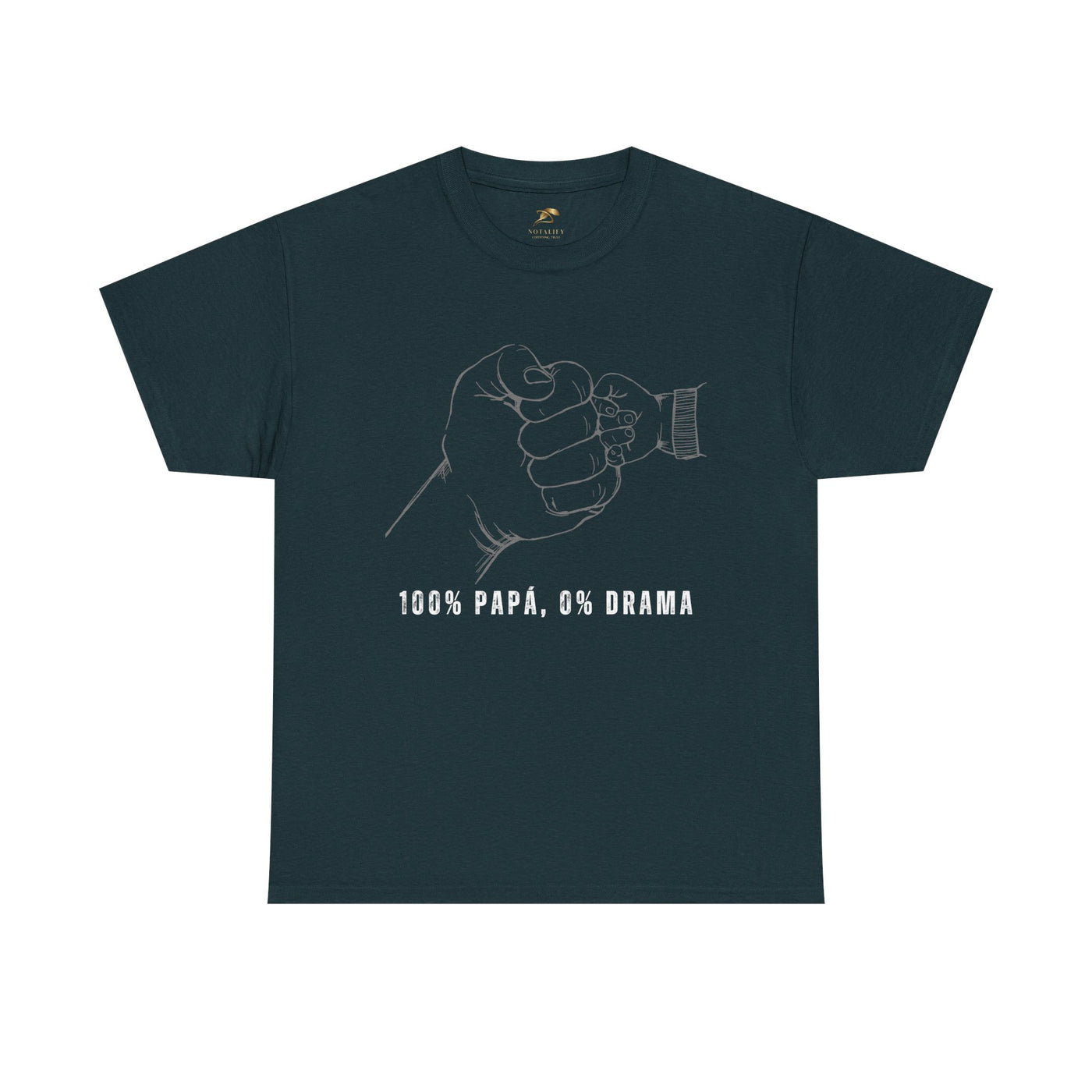 100 Percent Papá 0 Percent Drama Shirt | Funny Spanish Dad Tee | Fathers Day Gift for Dad| Cool Latino Dad Shirt | Parent Humor Graphic Tee