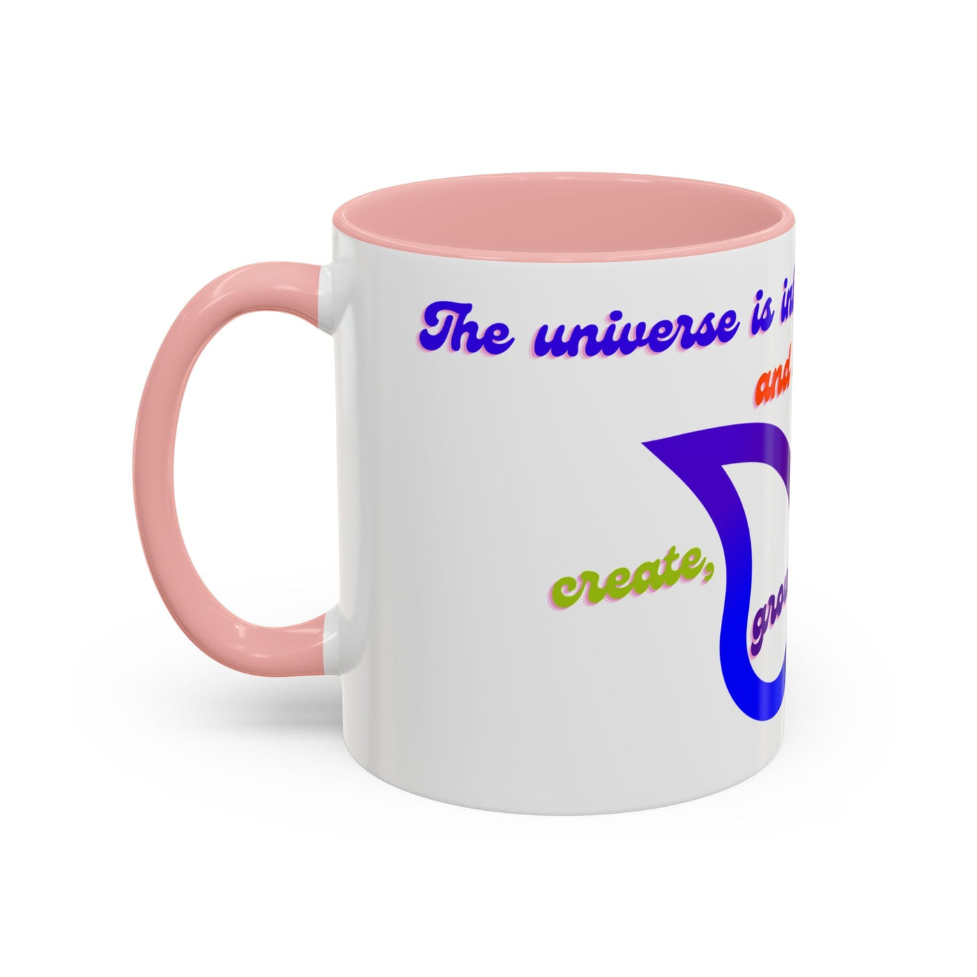 Infinity Butterfly Mug with motivational universe theme, featuring vibrant colors and creative design; available in 11oz and 15oz sizes.