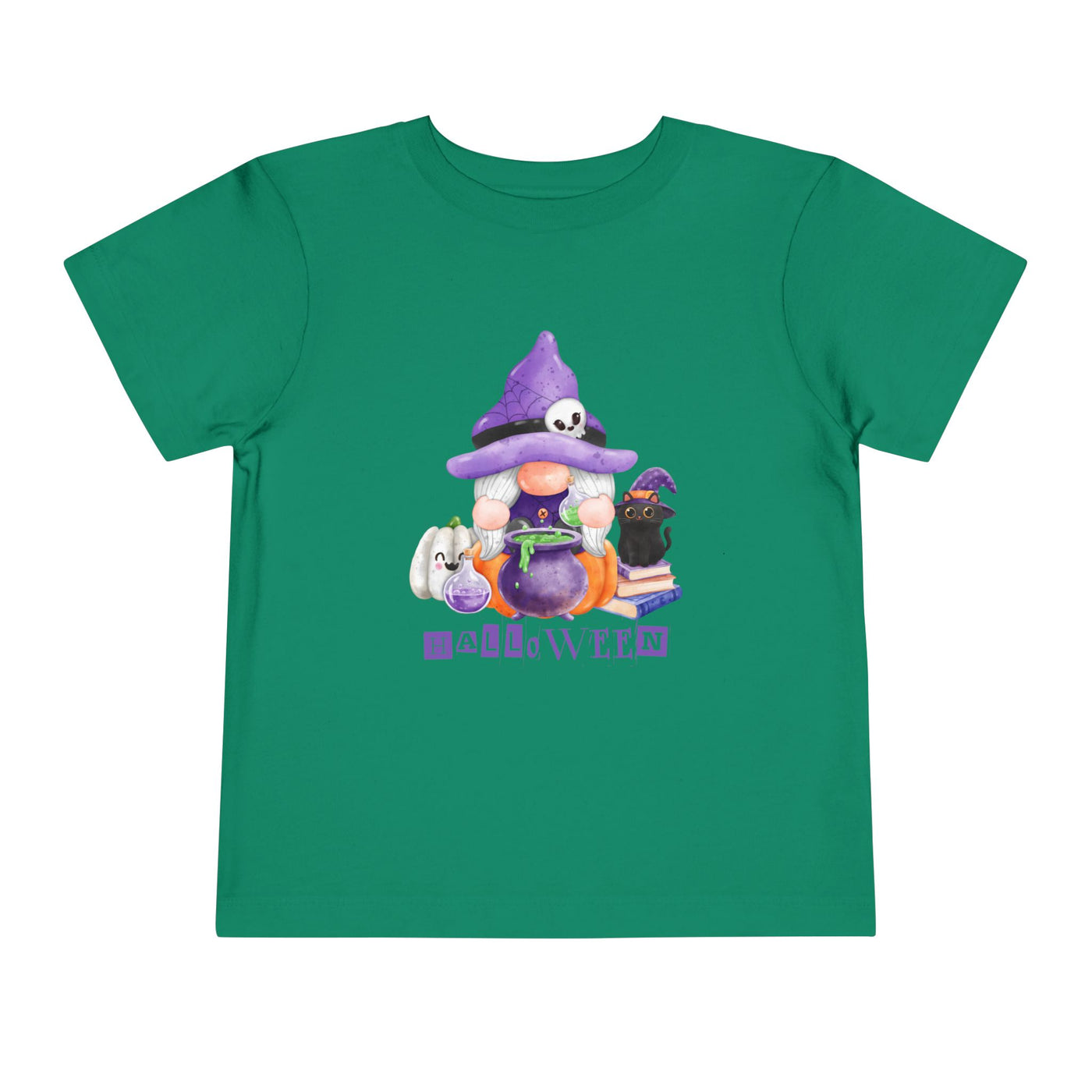 NOTALIFY Halloween Gnome Toddler TEE 1| Cute Fall Tee with Pumpkin | Soft Cotton Short Sleeve | Spooky Autumn Outfit for Kids