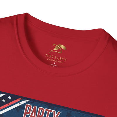 Party Like it's 1776 Patriotic Party T-Shirt for July 4th Celebrations.