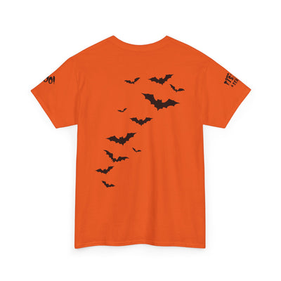 NOTALIFY Halloween Just Here for the Boo Graphic Tee, Spooky T-Shirt, Fun Fall Apparel, Unisex Halloween Tee, Gnome & Bats
