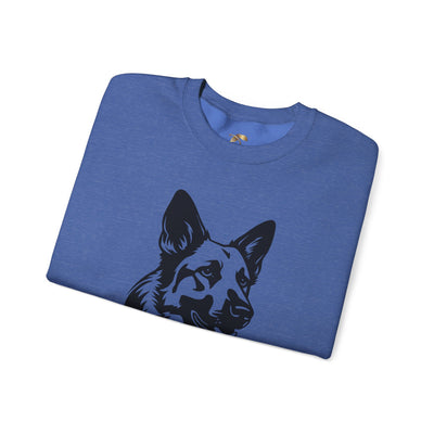 German Shepherd Lover Sweatshirt, Pet's Name Personalized, German Shepherd Dog Owner Apparel, Custom Dog Paw Print Jumper, Comfy Crewneck - NOTALIFY