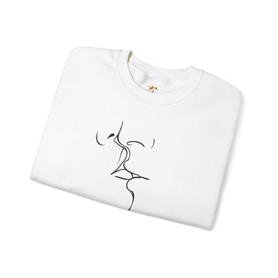 Valentines Couples KISSING Unisex Sweatshirt, Heart Fixed Enamorados, 
