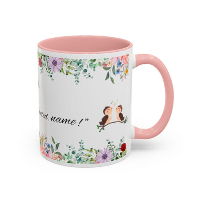 Inspirational Ceramic Cup with floral design and motivational quote, perfect for gifting and home decor.