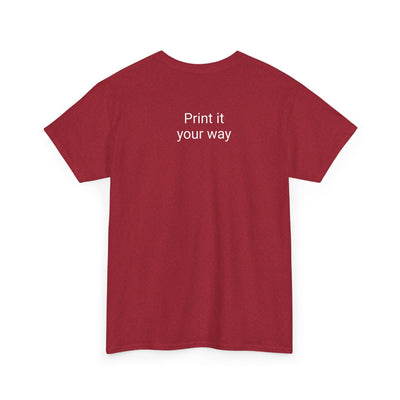 Expresso Yourself coffee T-shirt with humorous espresso design, featuring a cup and gauge graphic, perfect for coffee lovers and baristas.