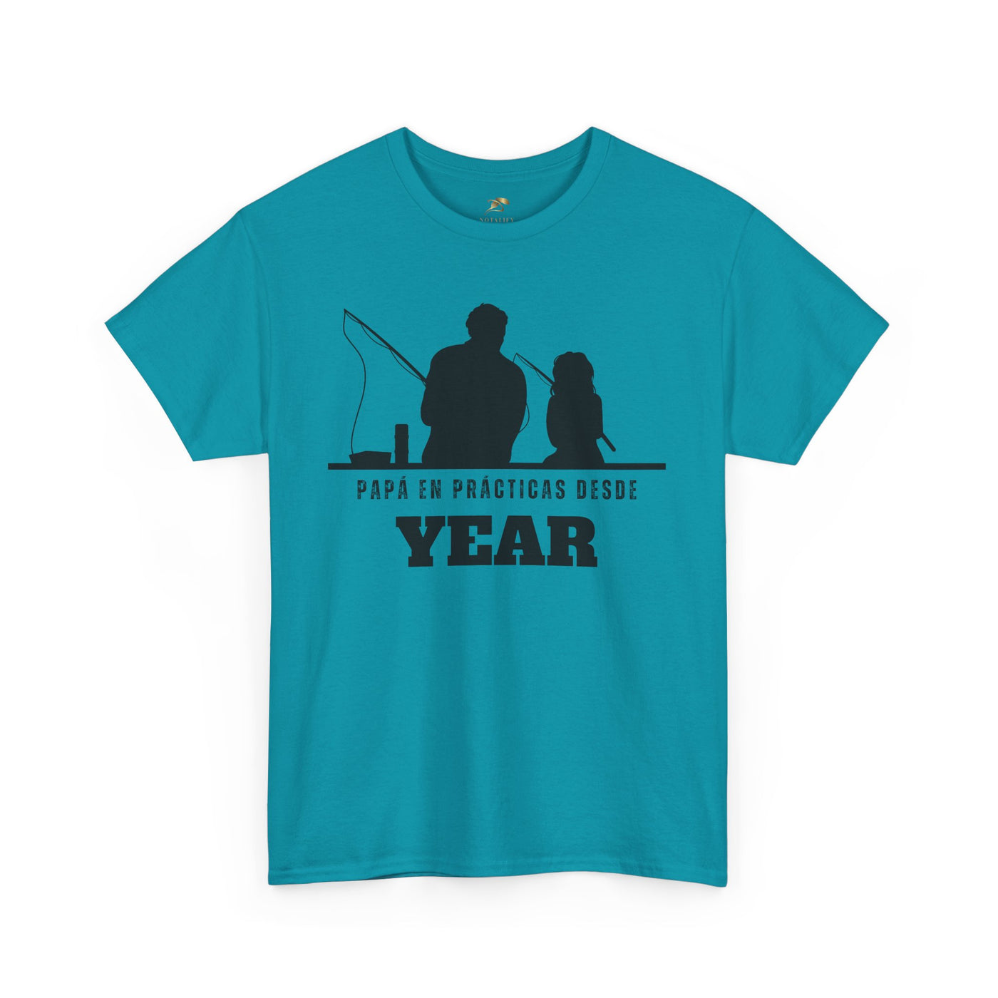 Fishing Dad Shirt | Papá en Prácticas Desde [Year] | Personalized Dad & Son/Daughter Fishing Tee | Fathers Day Gift | Spanish Custom T-Shirt