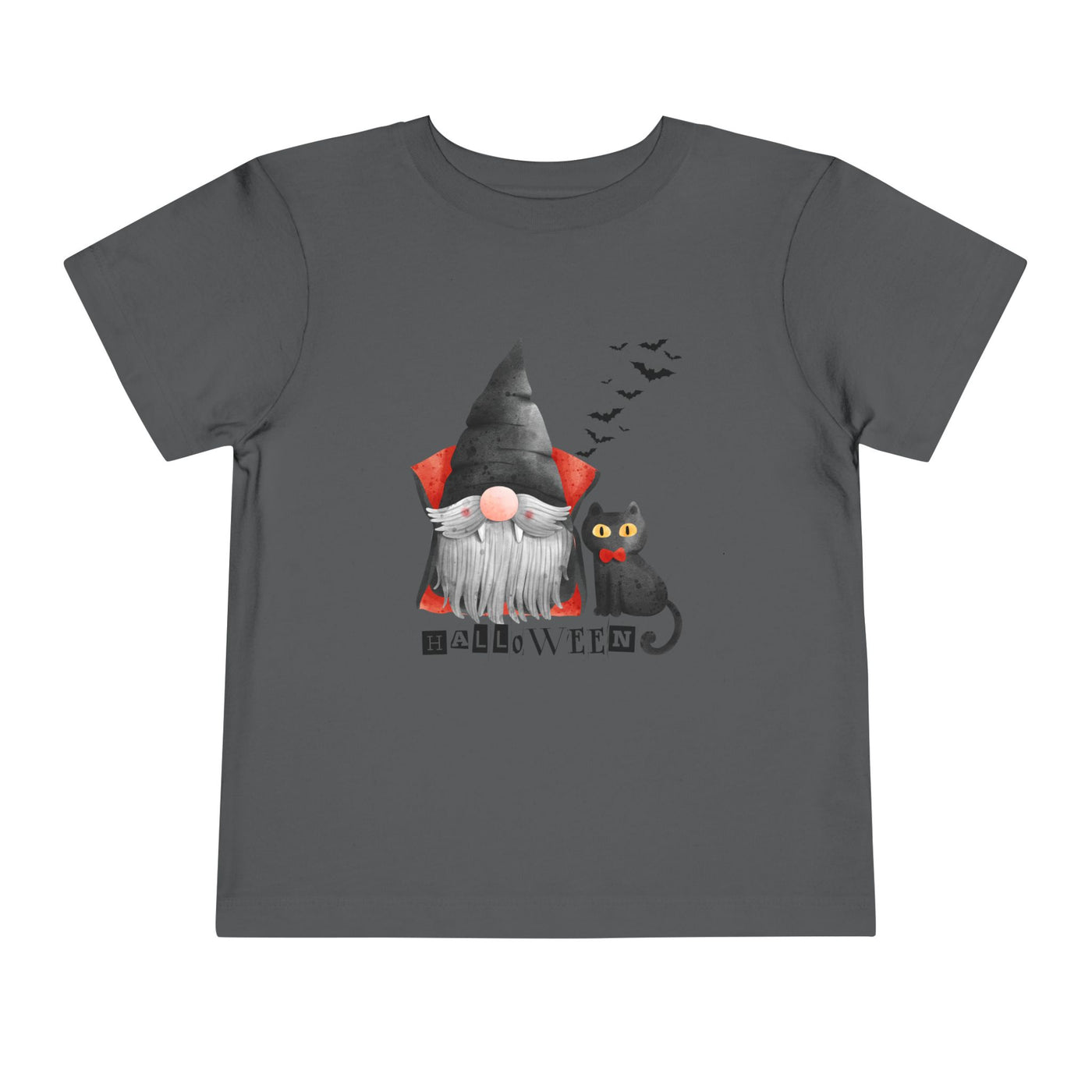 NOTALIFY Boo Halloween Gnome-CAT Toddler T-Shirt | Cute Fall Tee with Candy Bucket | Soft Cotton Short Sleeve | Spooky Outfit