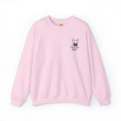 Frenchie Mom Embroidery Sweatshirt, Mother's Day Gift, Cute Dog Lover Jumper, French Bulldog Crewneck, Gift for Mom, Pet Owner Sweater - NOTALIFY