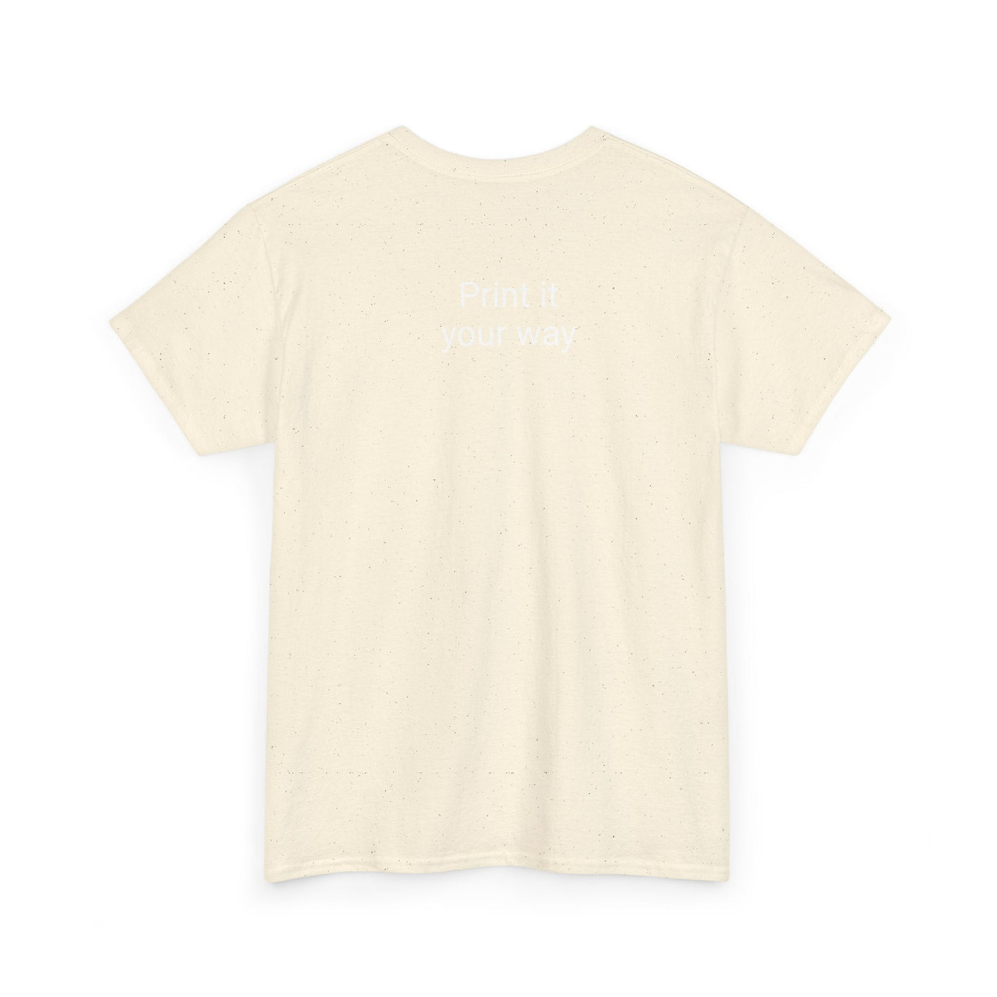 Unisex "Expresso Yourself" coffee T-shirt in cream, featuring espresso-themed design with fuel gauge and coffee cup graphics; perfect for coffee lovers.