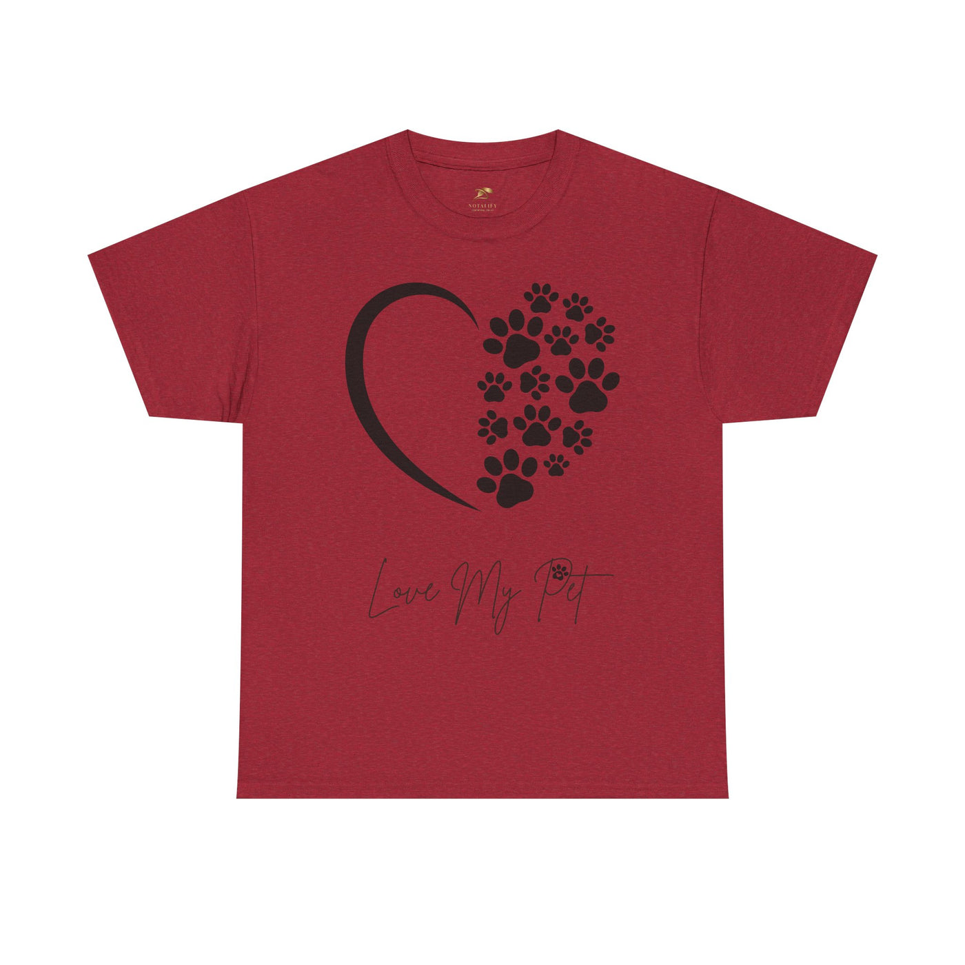 Pet Lover Unisex Heavy Cotton Tee, Love My Pet Shirt, Dog Cat Owner Gift, Animal Lover Apparel, Pet Tee - NOTALIFY