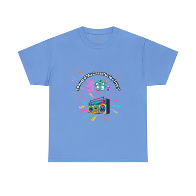 Retro Cassette Tape Unisex Heavy Cotton Tee, Vintage Music Lover Shirt, 80s Nostalgia Graphic Tee, Pause Cassette Player Shirt, Mixtape Fan - NOTALIFY