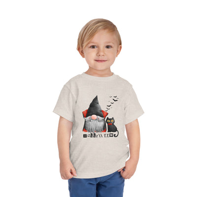 NOTALIFY Boo Halloween Gnome-CAT Toddler T-Shirt | Cute Fall Tee with Candy Bucket | Soft Cotton Short Sleeve | Spooky Outfit