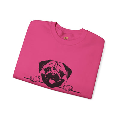 Pug Dog Lover Sweatshirt, Pet's Name Personalized Gift Idea, Pug Dog Owner Apparel, Custom Dog Paw Print Jumper, Comfy Crewneck - NOTALIFY