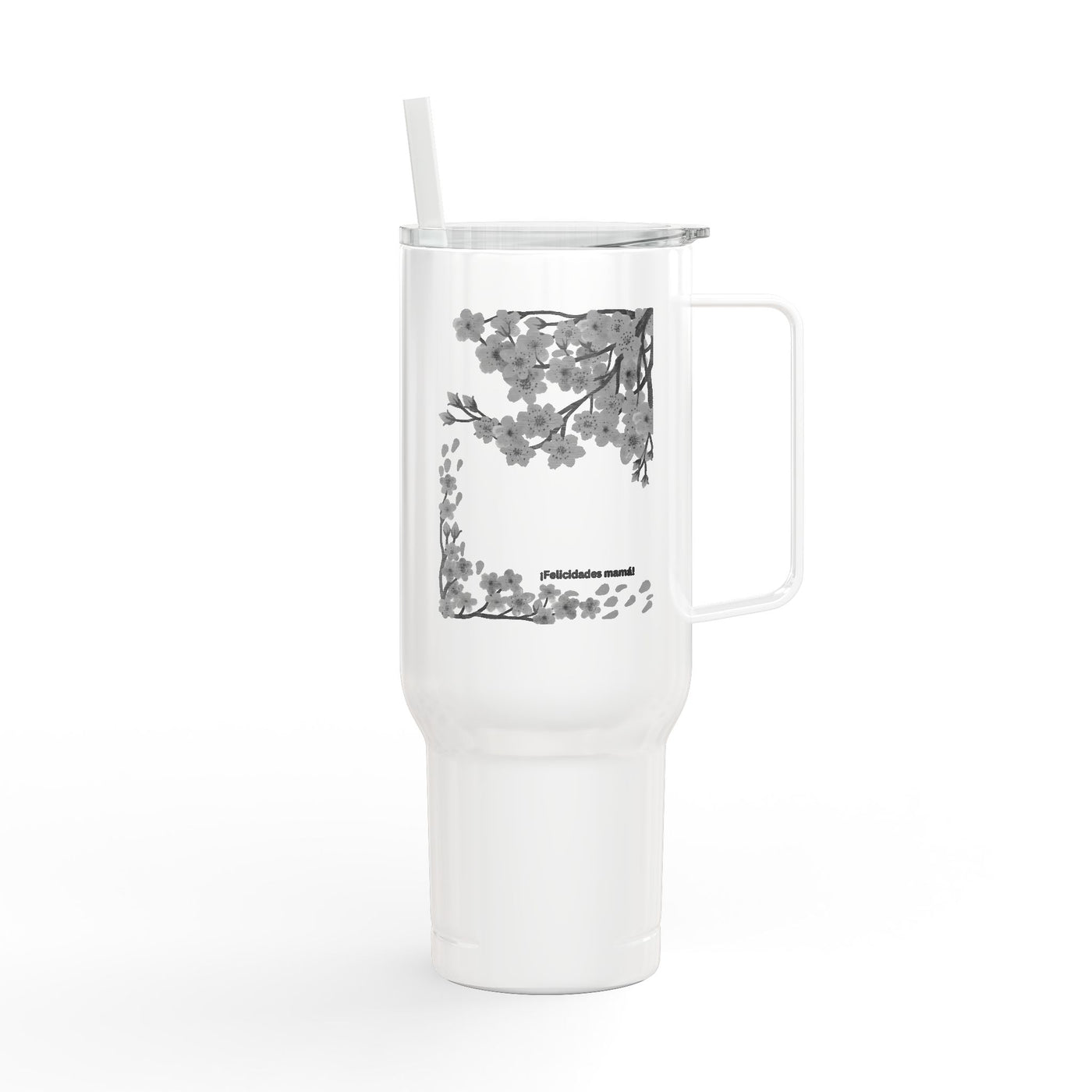 Floral Insulated Tumbler, Custom Drinkware for Moms - Personalized 40oz Gift for Birthdays, Mother's Day, Special Occasions, Engraving - NOTALIFY