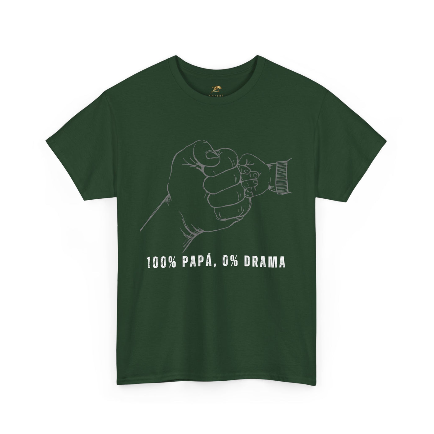 100 Percent Papá 0 Percent Drama Shirt | Funny Spanish Dad Tee | Fathers Day Gift for Dad| Cool Latino Dad Shirt | Parent Humor Graphic Tee