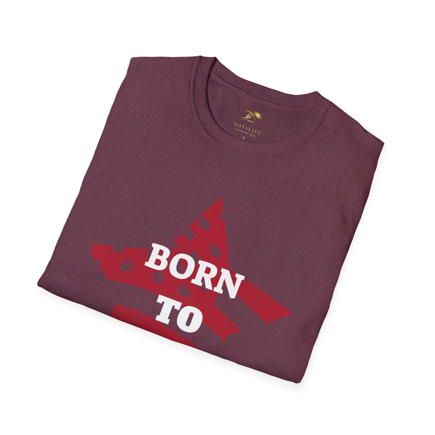 Born to Sparkle Patriotic T-Shirt folded, featuring star and stripe design, perfect for Independence Day celebrations.