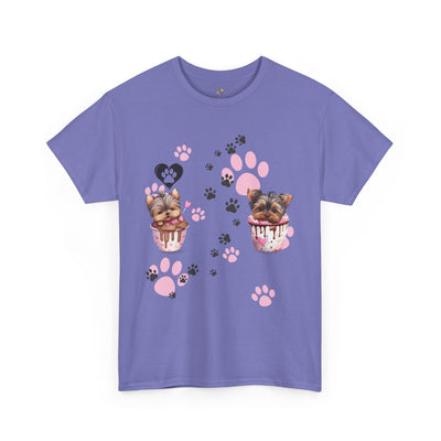 Pet Lover Unisex Heavy Cotton Tee, Love My Pet Shirt, Dog Cat Owner Gift, Animal Lover Apparel, Customized Pet Tee - NOTALIFY