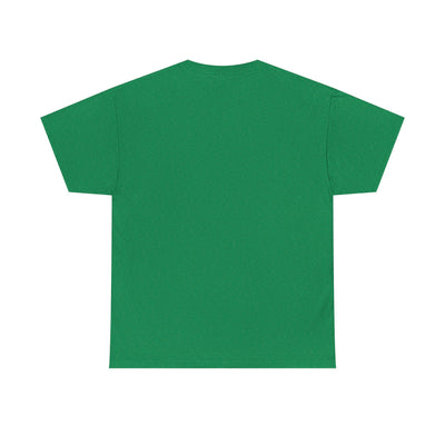 Retro green t-shirt with "Be Kind, Rewind Often" positive quote in vintage style.